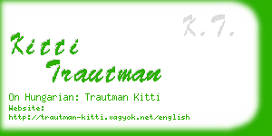 kitti trautman business card